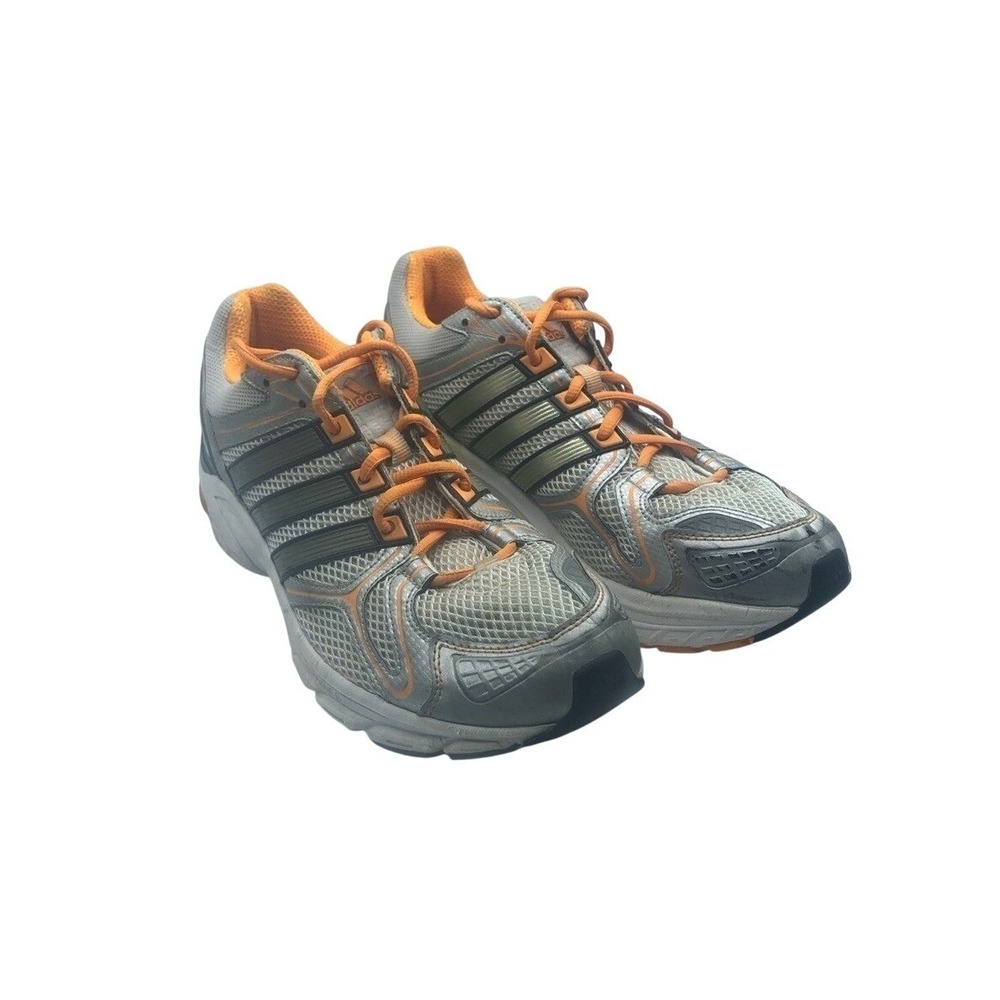 Adidas men's silver and orange, athletic shoes,‎ size 11.5.